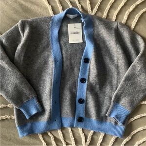 Gray and Blue Women's Sweater